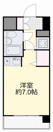 ダイアパレス弓之町(ワンルーム/8階)の間取り写真
