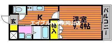 メゾンアスカ(1K/1階)の間取り写真