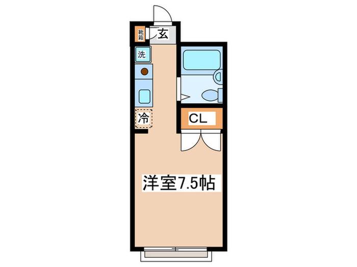 シティヴィラ上祖師谷(ワンルーム/2階)の間取り写真