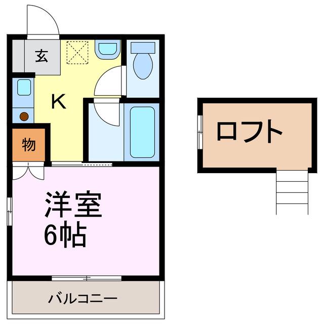 東武日光線 新古河駅 徒歩24分 2階建 築35年(1K/2階)の間取り写真