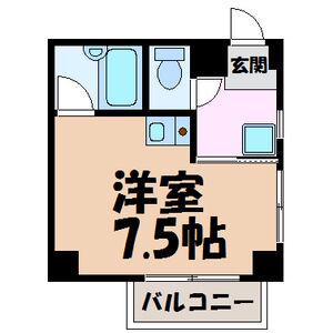 KHグランドール(ワンルーム/4階)の間取り写真