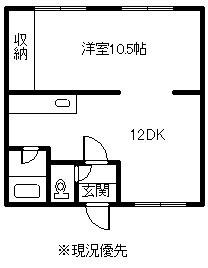 ハイツサンフラワー(2LDK/2階)の間取り写真