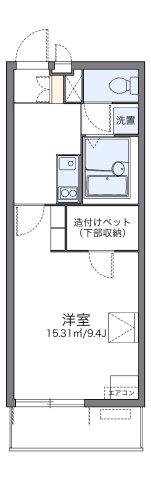 レオパレスけやき(1K/2階)の間取り写真