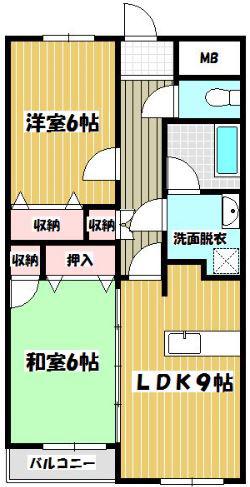 セピアコート(2LDK/1階)の間取り写真