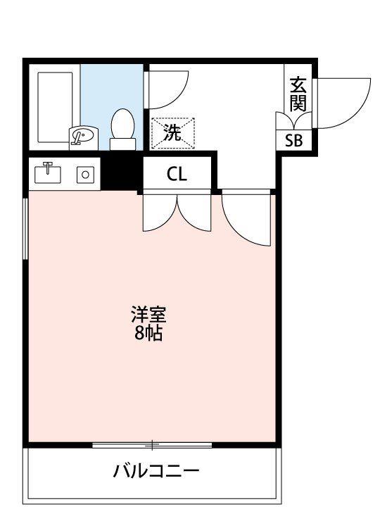 グランピア水前寺II(ワンルーム/3階)の間取り写真