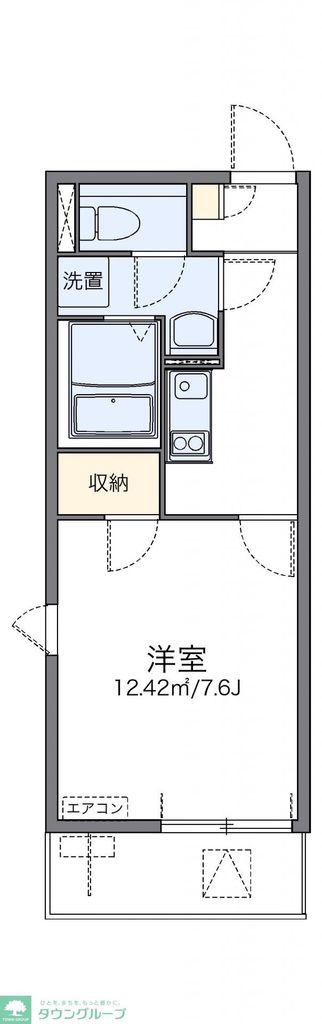 レオネクスト憩(1K/1階)の間取り写真