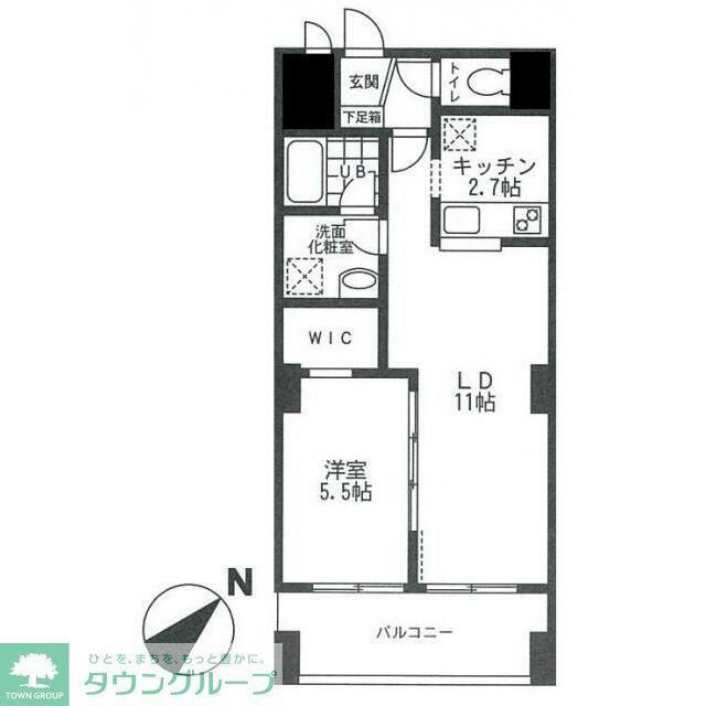LA・SAKURAS ラサクラス(1LDK/9階)の間取り写真