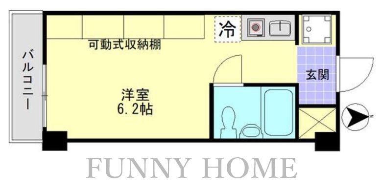 ヒルズ駒場東大前(ワンルーム/7階)の間取り写真