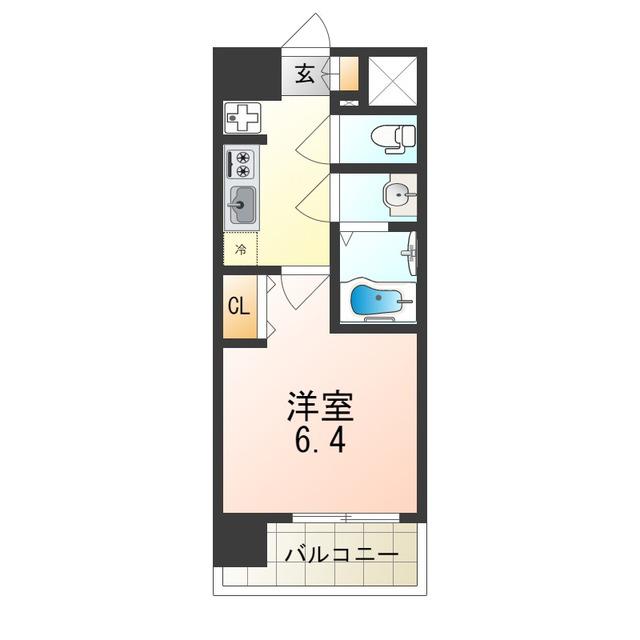 LA DOUCEUR荒本(1K/10階)の間取り写真