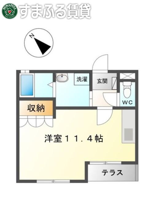 グランチェスタK-I(ワンルーム/1階)の間取り写真