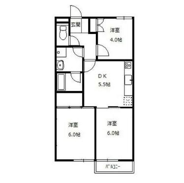 渋谷本町マンション(3DK/3階)の間取り写真