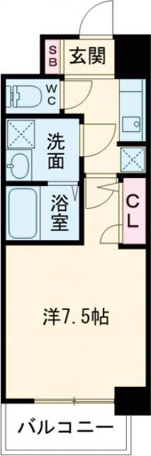 S-RESIDENCE堺浜寺BROAD(1K/10階)の間取り写真