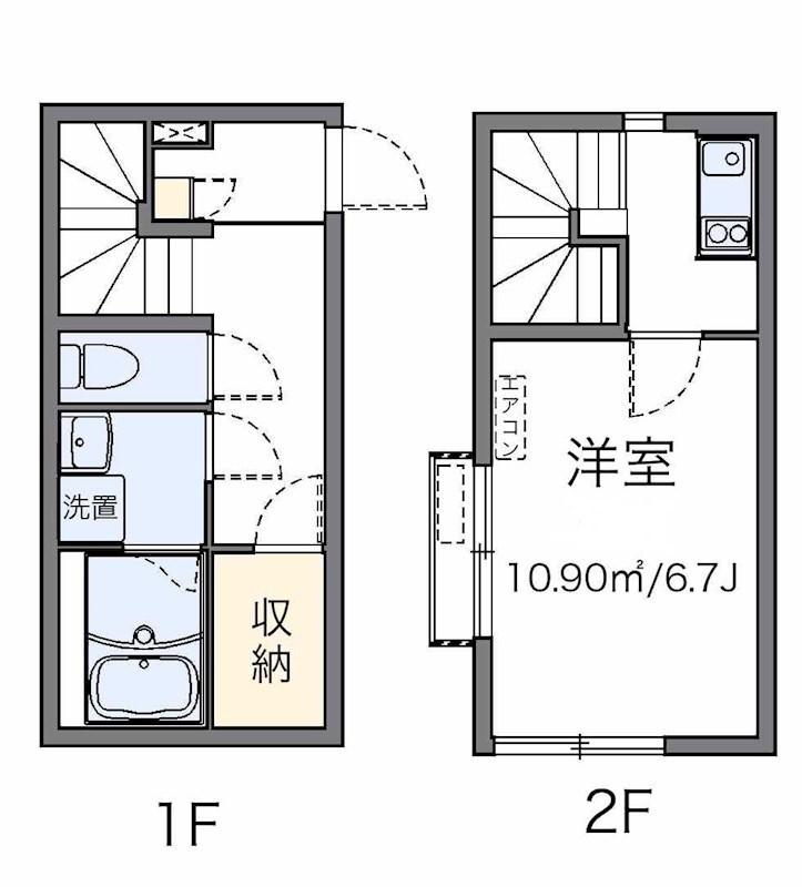 原アパート(1K/1階)の間取り写真