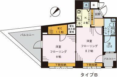コンフォート東新宿(1LDK/3階)の間取り写真