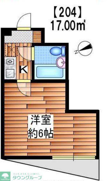 プレステージ三鷹(1K/2階)の間取り写真