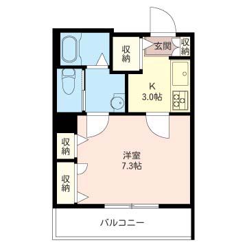 セピアメゾン(1K/3階)の間取り写真