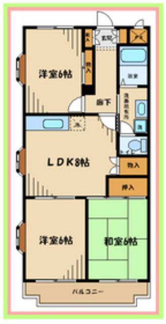 ペアーフォレスト(3LDK/1階)の間取り写真