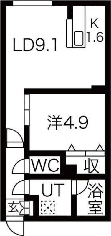 カサトレス白石(1LDK/2階)の間取り写真