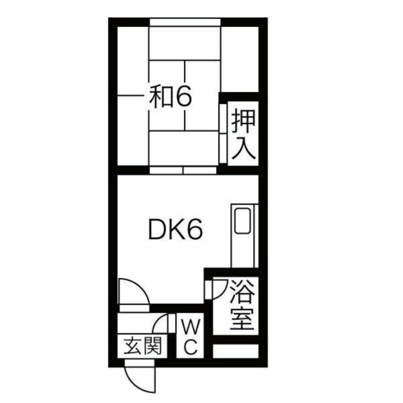 アルティミス澄川(1DK/1階)の間取り写真