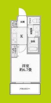 ウェルスクエア池田井口堂(1K/1階)の間取り写真