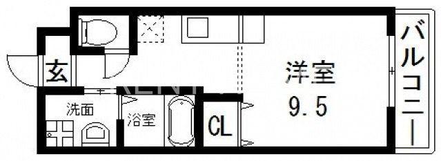 LIVINGLIFE長瀬(ワンルーム/3階)の間取り写真