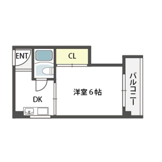 フェリシエ池田(1DK/5階)の間取り写真