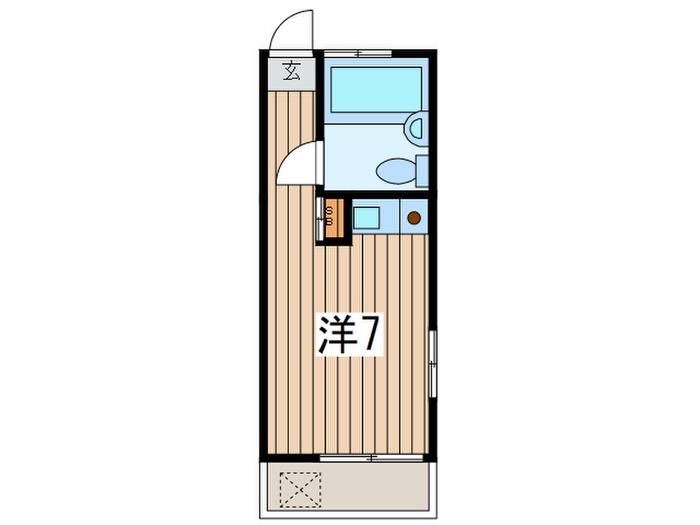 コーポ山本(ワンルーム/1階)の間取り写真