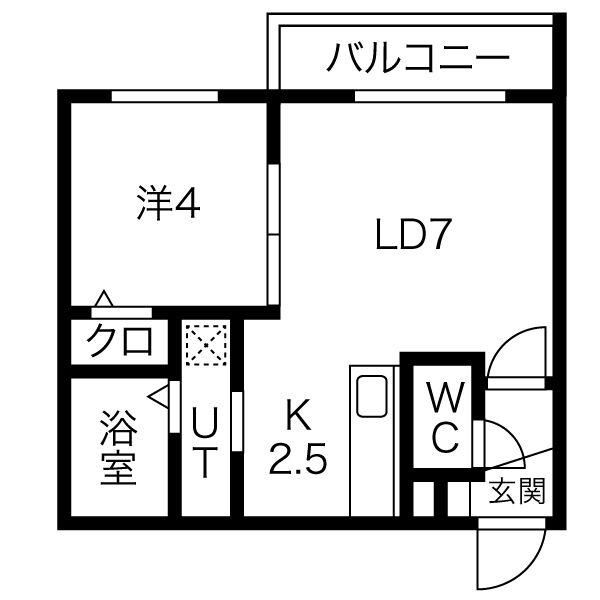 PLAN DE N18(1LDK/4階)の間取り写真