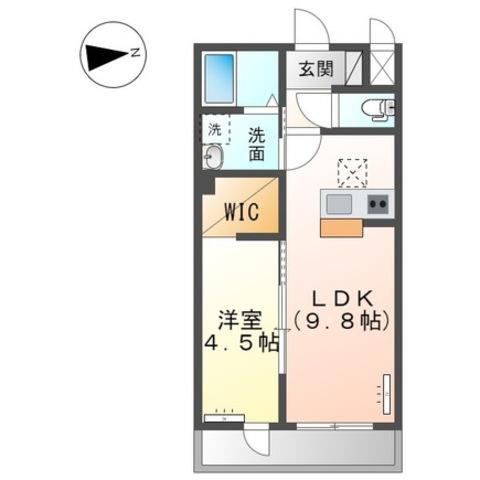 パンリヴィエール(1LDK/2階)の間取り写真