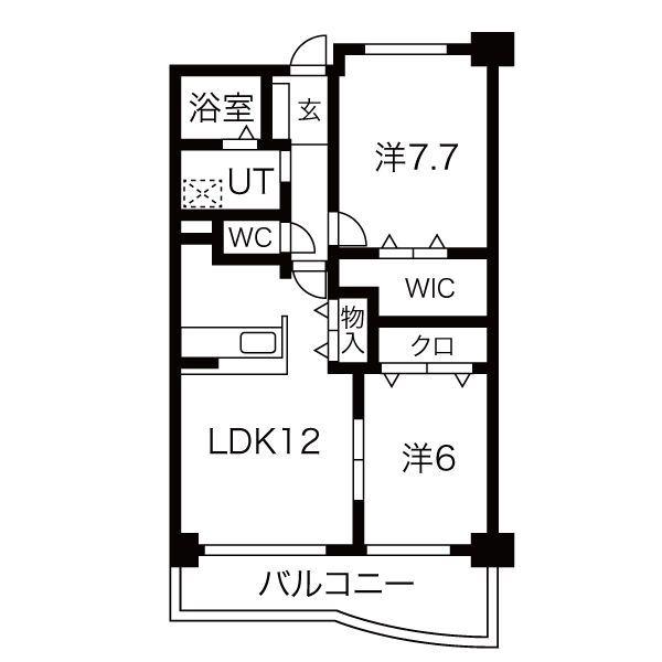 サンフォレスト(2LDK/5階)の間取り写真
