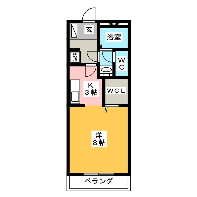 メゾンフラーヴ(1K/1階)の間取り写真
