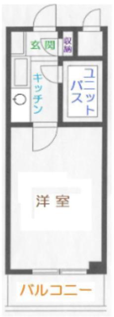 ライベストコート南長崎(1K/2階)の間取り写真