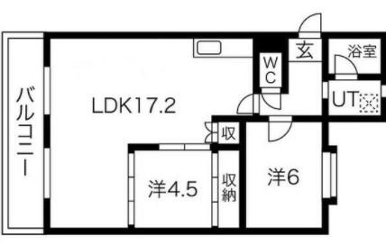グリーンハイツ名東(2LDK/4階)の間取り写真