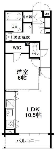 ソレイユ烏山(1LDK/1階)の間取り写真