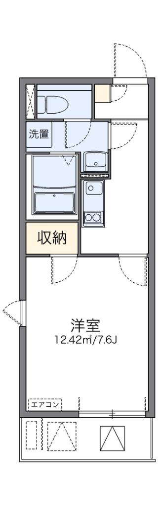 レオネクストNAKAJYU(1K/2階)の間取り写真