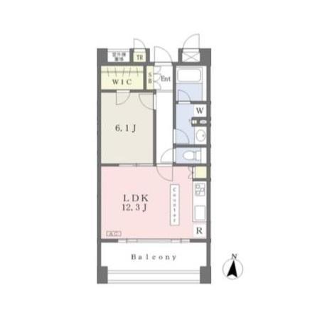 カスタリア住吉II(1LDK/7階)の間取り写真