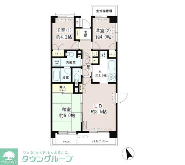 クレスト井村(3LDK/1階)の間取り写真