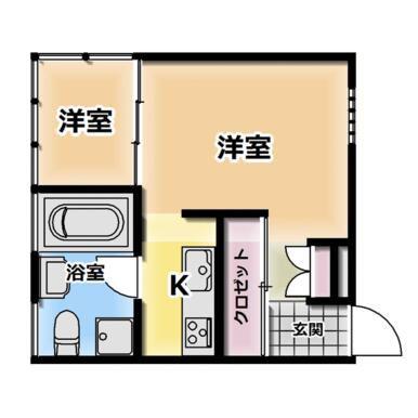 京都みやび(1SK/4階)の間取り写真