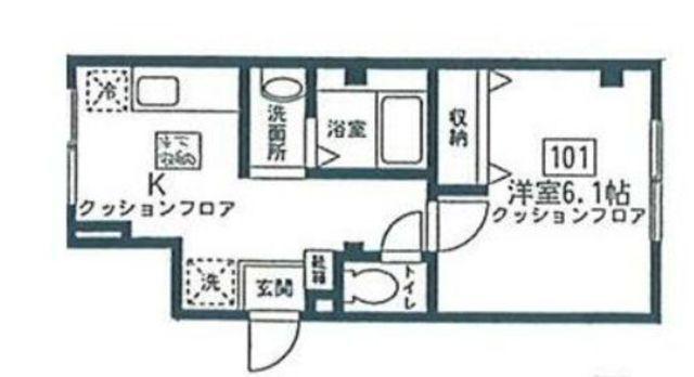 アーバンライフ中野(1K/1階)の間取り写真