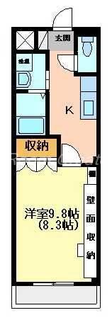 シティスター北佐古(1K/3階)の間取り写真