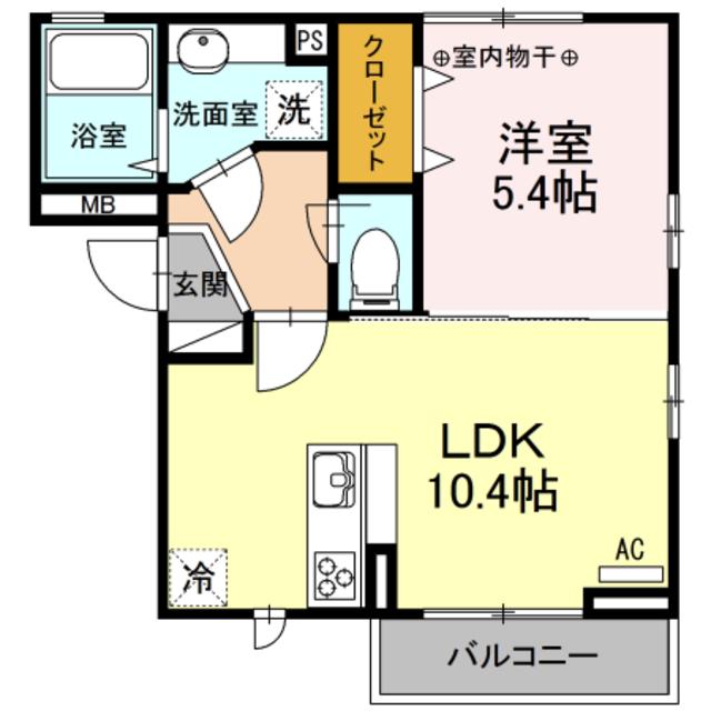 コーポ和(1LDK/2階)の間取り写真