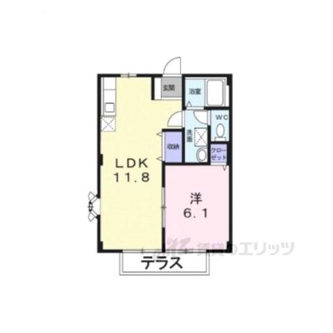 ファミールロード(1LDK/1階)の間取り写真