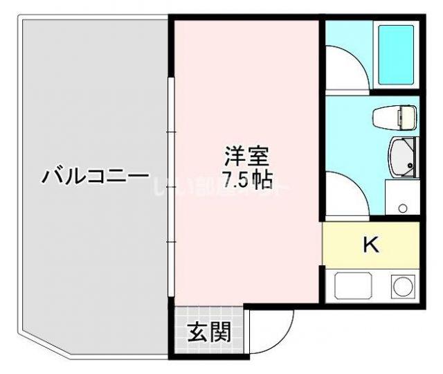 天田ジオビル(ワンルーム/3階)の間取り写真