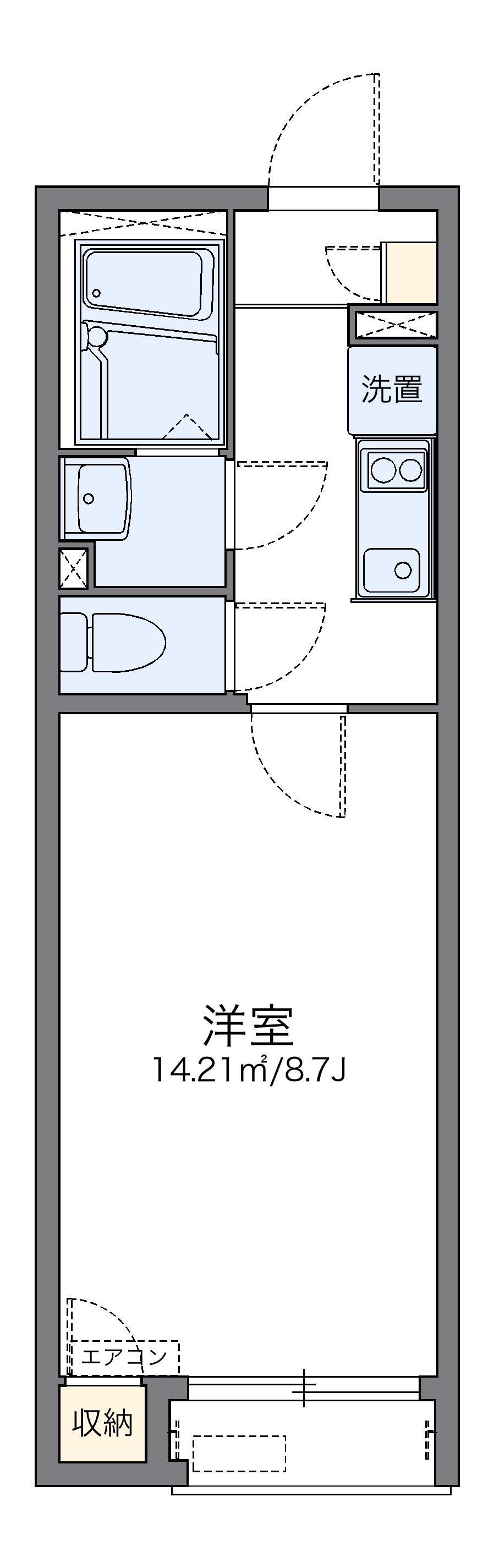 レオネクスト立花(1K/2階)の間取り写真