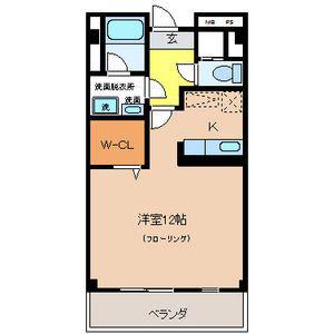 プリステージュ(ワンルーム/6階)の間取り写真