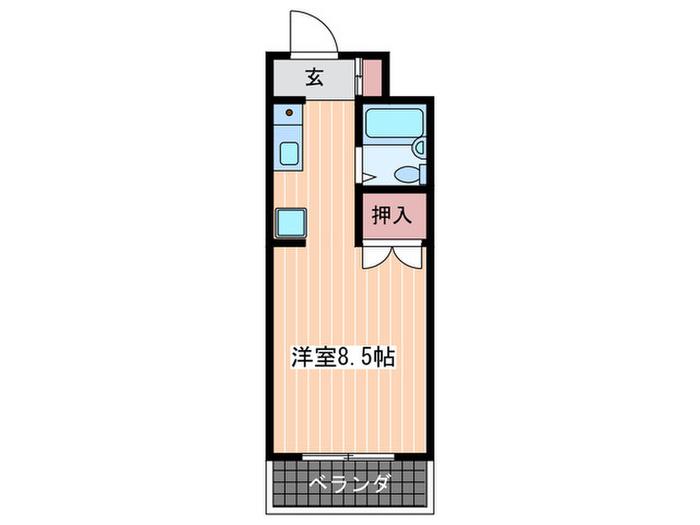 アピア大手町(ワンルーム/2階)の間取り写真