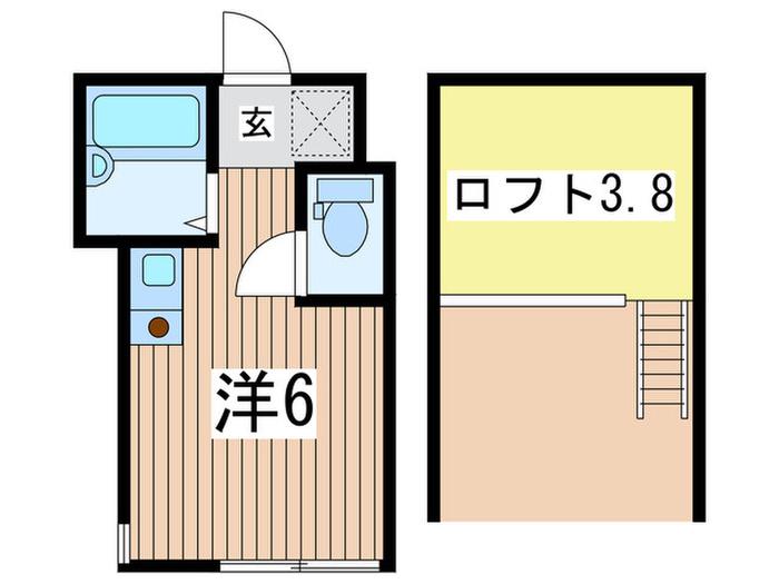 エスポワール日吉(ワンルーム/1階)の間取り写真