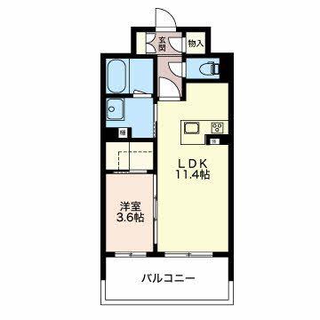 エクセレンス三蔵(1LDK/9階)の間取り写真