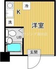 ホーメイレジデンス南馬込II(ワンルーム/2階)の間取り写真
