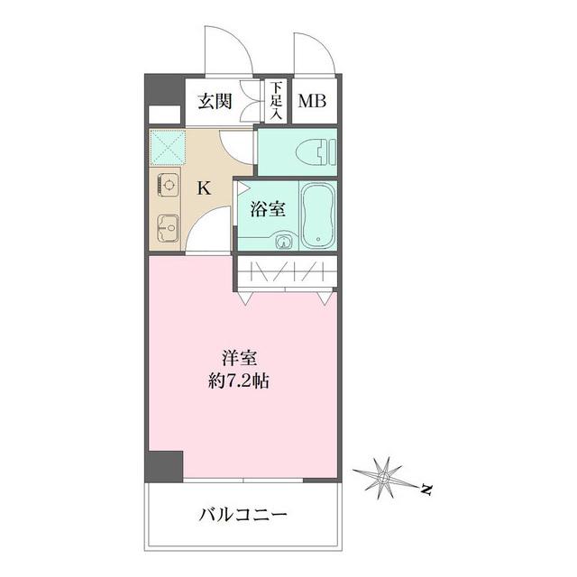 アルシュ住吉(1K/3階)の間取り写真